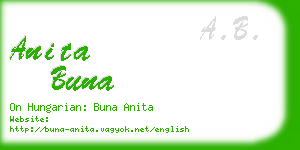 anita buna business card